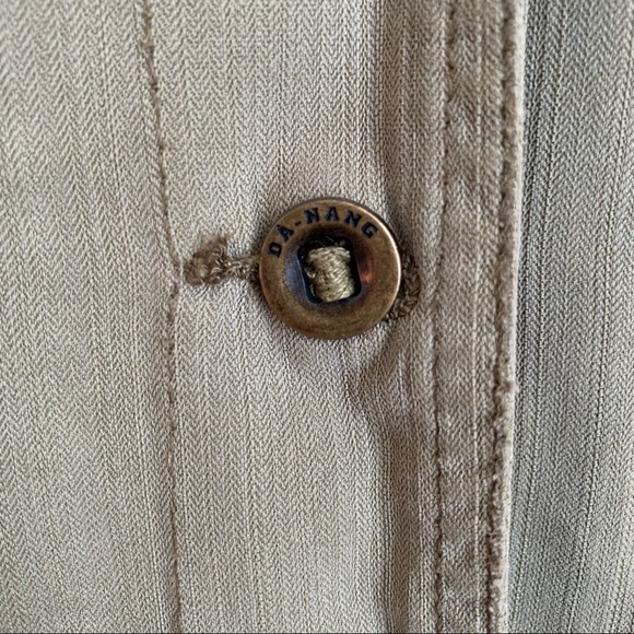 Rare Da-Nang Silk Jacket with Embroidered Sunset Moon Military Small - Picture 9 of 14